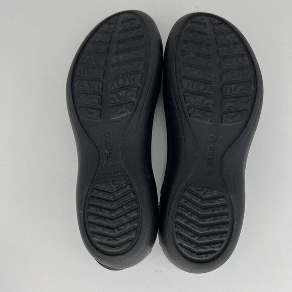 Crocs Kadee Ballet Flats Women's Size 7 Black Shoes Slip On Comfort Sandals - Picture 8 of 9